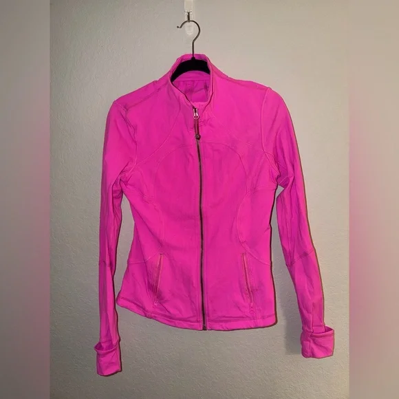 Lululemon Pink Full Zip Jacket Size 10 Athletic Yoga Running - Picture 4 of 10